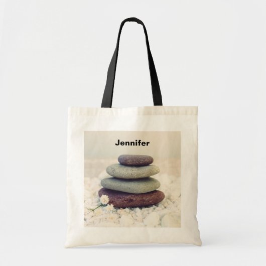 Tote Bag Stones empilées Méditative Cairn (Devant)