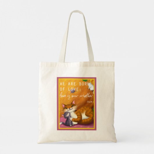 Tote Bag Storybook maman et bébé chats (Dos)