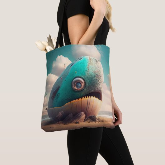 Tote Bag Strange Whale (De près)