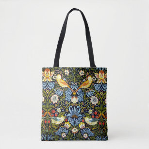 Tote Bag Strawberry Thief, design vintage