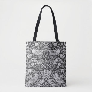Tote Bag Strawberry Thief Grey, William Morris