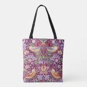 Tote Bag Strawberry Thief Red, William Morris (Dos)