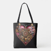 Tote Bag Streampunk Heart Ruby Valentine (Dos)