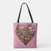 Tote Bag Streampunk Heart Ruby Valentine (Dos)