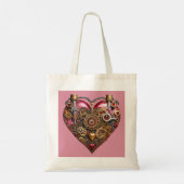 Tote Bag Streampunk Heart Ruby Valentine (Dos)