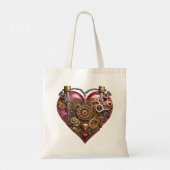 Tote Bag Streampunk Heart Ruby Valentine (Dos)