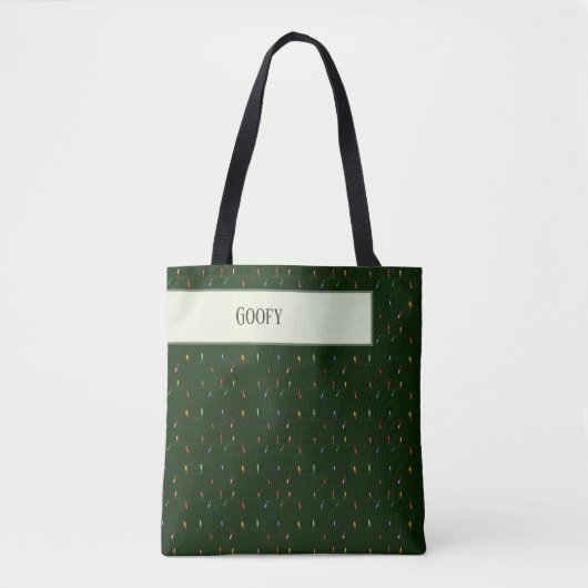 Tote Bag String light Stripes MultiColor Christmas Stocking (Devant)