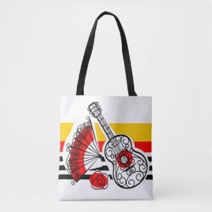 Tote Bag Stripe classique des Souvenirs espagnols sur fourr