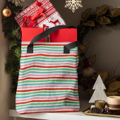 Tote Bag Stripe pattern | Colorful Christmas Cheer