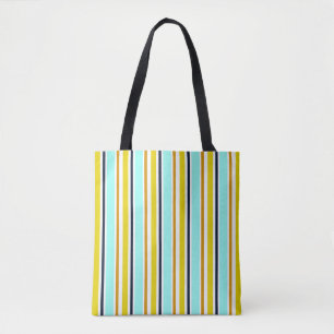 Tote Bag Striped abstract background with color stripes. Vi