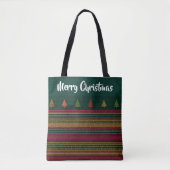 Tote Bag Striped Tree Border Plaid Pattern (Devant)
