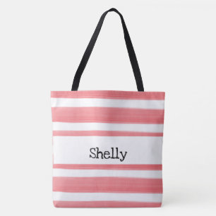 TOTE BAG STRIPES DE COULEUR D'EAU PERSONNALISÉE FOURRE-TOUT