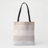 Tote Bag Stripes modernes avec Monogram Pastel (Devant)