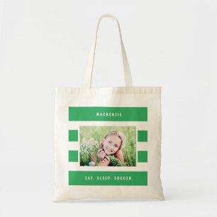 Tote Bag Stripes modernes Couleur modifiable Photo personna