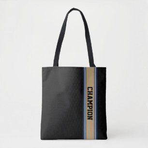 Tote Bag STRIPES SPORTIFS - bleu beige gris + vos idées