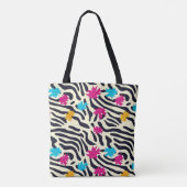 Tote Bag Stripes zébrées Abstraites avec pellicule de peint (Dos)