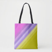 Tote Bag Striqué, lumineux, arc-en-ciel (Devant)