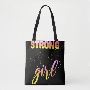 Tote Bag Strong Girl Pastel Star