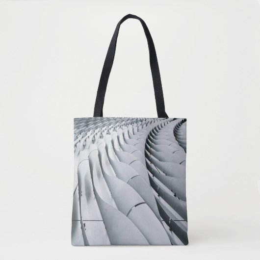 Tote Bag Structure du bâtiment blanc et gris (Devant)