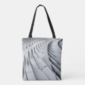 Tote Bag Structure du bâtiment blanc et gris (Dos)