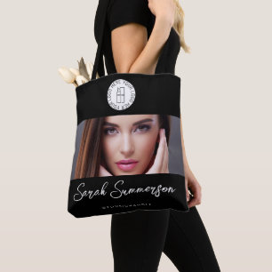 Tote Bag Studio de Maquillage Photo Logo Noir Blanc
