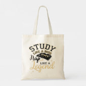 Tote Bag Study Like a Boss, Nap Like a Legend, College gift (Dos)