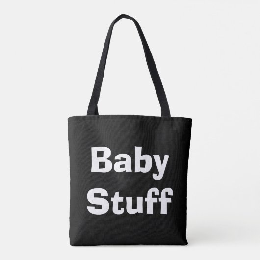 Tote Bag Stuff bébé noir et blanc (Dos)