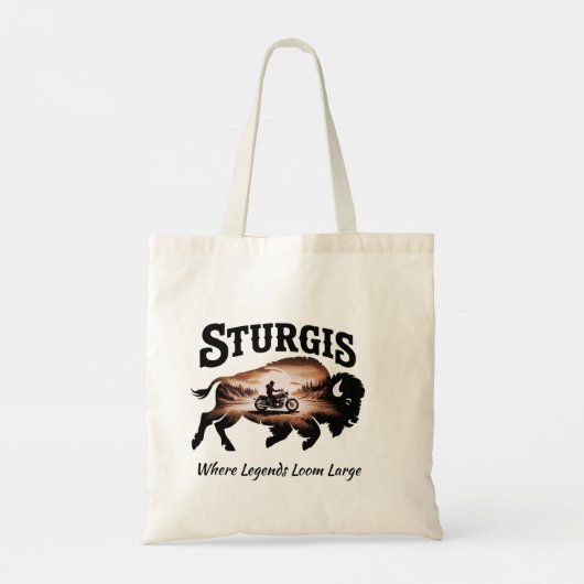 Tote Bag Sturgis Black Hills SD Bison Légendes (Dos)
