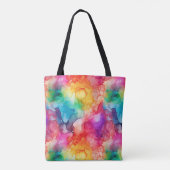 Tote Bag Style Abstrait d'encre d'alcool arc-en-ciel (Dos)