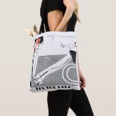 Tote Bag Style Art Déco Ritz 1920 Design noir & blanc (De près)