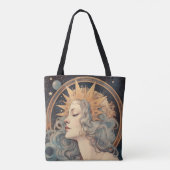Tote Bag Style Art Nouveau Lune Stars Princess (Dos)