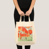Tote Bag style artistique fleurs de tulipe rouge. jardin fl (Devant (produit))