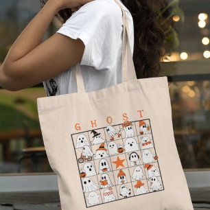Tote Bag Style Bingo Ghost Halloween