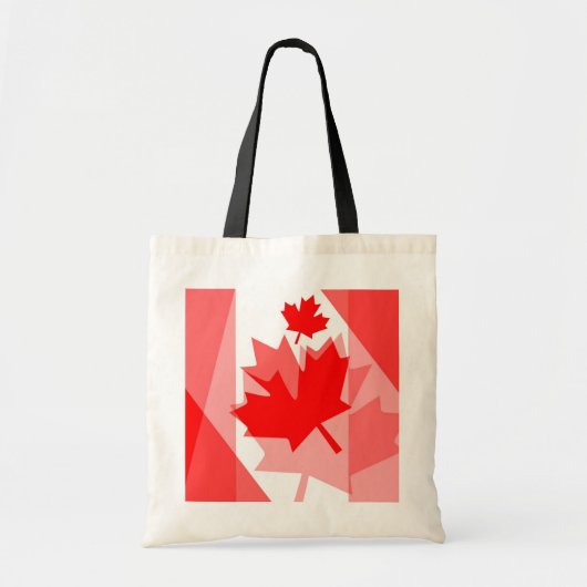 Tote Bag Style canadien Feuille d'érable rouge en couches C (Devant)