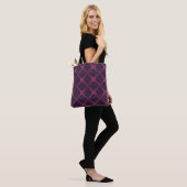 Tote Bag Style Chic Boho | Diamants rose pourpre (Sur le modèle)