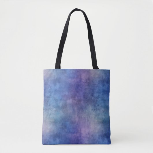 Tote Bag Style d'aquarelle Abstrait violet et bleu (Devant)