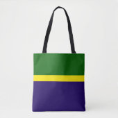 Tote Bag Style de bloc couleur bleu vert (Devant)