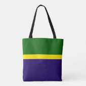 Tote Bag Style de bloc couleur bleu vert (Dos)