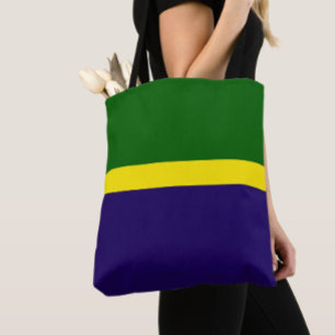 Tote Bag Style de bloc couleur bleu vert