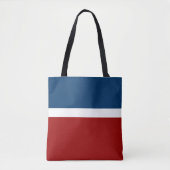 Tote Bag Style de bloc de couleur bleu blanc (Devant)