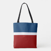 Tote Bag Style de bloc de couleur bleu blanc (Dos)