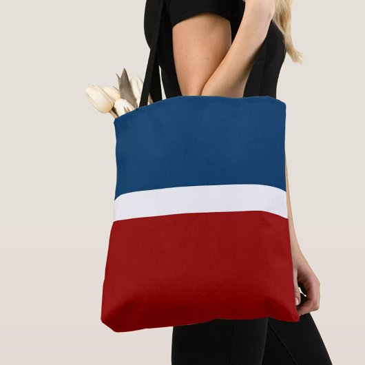 Tote Bag Style de bloc de couleur bleu blanc
