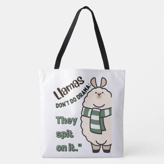 TOTE BAG STYLE DE CITATION DE LLAMA (Devant)