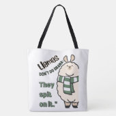TOTE BAG STYLE DE CITATION DE LLAMA (Dos)