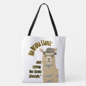 TOTE BAG STYLE DE CITATION DE LLAMA (Dos)