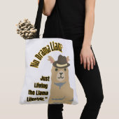 TOTE BAG STYLE DE CITATION DE LLAMA (De près)