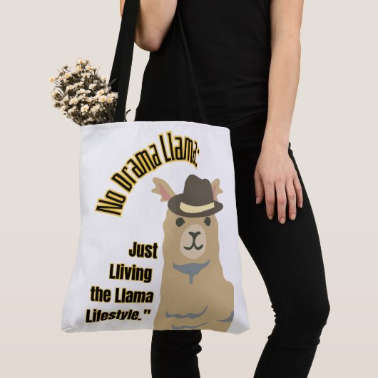 TOTE BAG STYLE DE CITATION DE LLAMA (De près)
