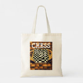 TOTE BAG STYLE DE PLATINEAU D'ÉCHECS (Dos)