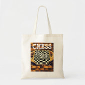 TOTE BAG STYLE DE PLATINEAU D'ÉCHECS (Devant)
