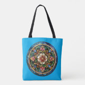 Tote Bag Style de verre à tôle fleurie (Dos)